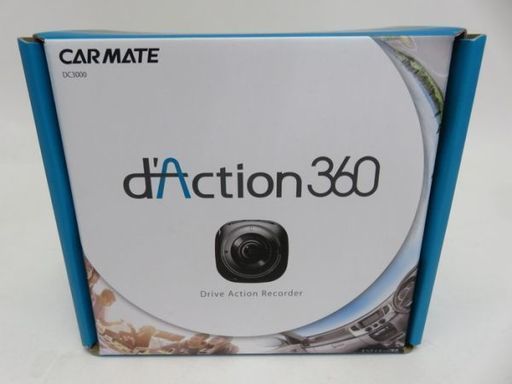 新品 カーメイト Car Mate DC3000 ブラック 16ＧＢメモリー付 d'Action 360 ダクション360 ドライブアクションレコーダー 360カメラ