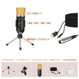 コンデンサーマイク 卓上PCマイク エコー機能の画像
