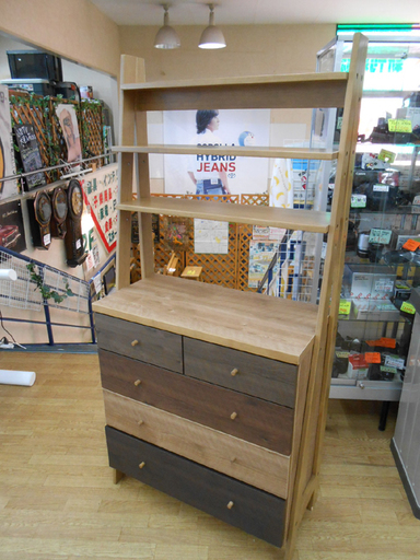 NITORI ニトリ チェストラック Nランダム80 LBR チェスト 引出し 収納 タンス ブラウン系  ☆ PayPay(ペイペイ)決済可能 ☆ 札幌市 清田区 平岡