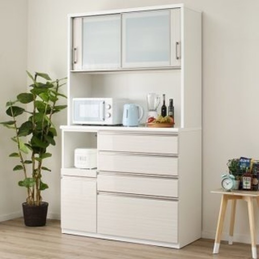 美品 ニトリキッチンボード 商品コード 4710338 上段 高さ108.5奥行50横幅120センチ 下段 高さ97奥行47横幅120センチ