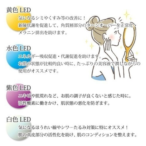 【新品未使用】大人気！７色LED 美容 マスク 動作確認済み