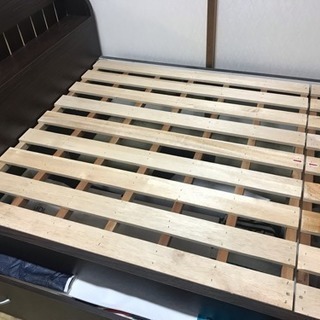 スノコ式、シングルベッド（宮、引き出し有り）の画像