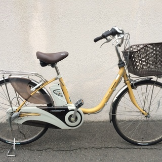 地域限定送料無料 ビビ DX 6,6AH 24インチ 黄緑 神戸市 電動自転車