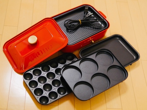 【お値打ち品】美品 bruno ホットプレートセット ブルーノ / たこ焼き　焼肉