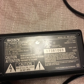 ACアダプター SONY ソニー　ＡＣ-ＬＳ1Ａの画像