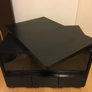 回転式テレビ台(黒)の画像