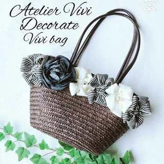 Atelier Vivi リボンかごバッグレッスン：６８００円　ライセンス付きの画像