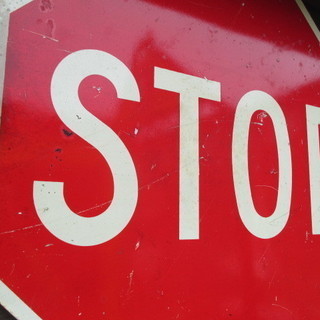 本物】USA STOP看板／インテリア・ガレージなどに飾っても。