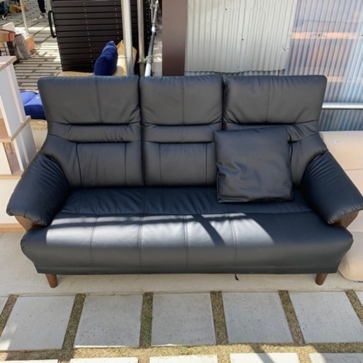 3人掛けソファ ブラック