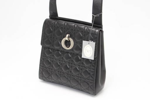 469)【未使用品】Christian Dior レディディオール ショルダーバッグ 黒 シルバー金具 クリスチャンディオール