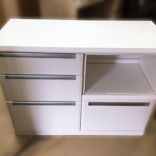 【自社配送は札幌市内限定】家具のマルマン キッチンカウンター キッチンボード 収納家具 ホワイト 1050×450×800mm