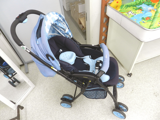 ベビーカー Aprica Flyle フライル ダンガリーブルー ☆ PayPay(ペイペイ)決済可能 ☆ 札幌市 北区 屯田