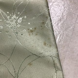 グリーン系カーテン 花柄 中古の画像