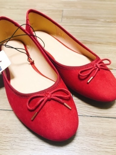 ★新品 未使用★ GU バレエシューズ レッド