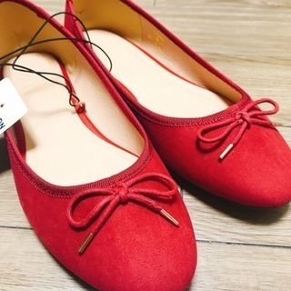 ★新品 未使用★ GU バレエシューズ レッド