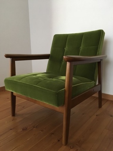 カリモク60 Kチェア 1シーター モケットグリーン