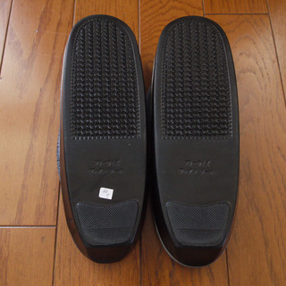疲れにくい★鮫小紋グレーのウレタン草履／レデースLサイズの画像