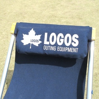 【値下げ】LOGOS ロゴス　ヘッドレスト付き　折りたたみ式ロッキングチェアの画像