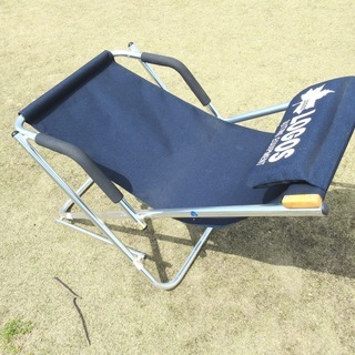 【値下げ】LOGOS ロゴス　ヘッドレスト付き　折りたたみ式ロッキングチェアの画像