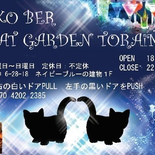猫バー　トライムガーデン　お酒　猫　金曜日～日曜日　電話予約制