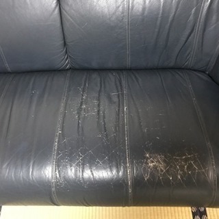 本革ソファ 2人掛けの画像