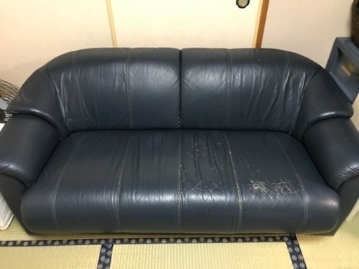 本革ソファ 2人掛け