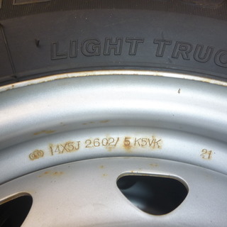 ブリジストン バン用タイヤ 165R14（ホイール付）の画像