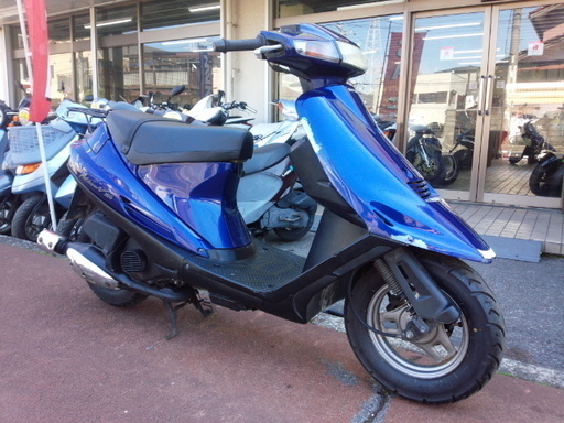 NO.2609　アドレスＶ１００　シャッターキー付き　後期モデル　２サイクルエンジン　ブルー　☆彡