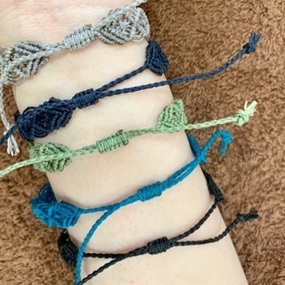 マクラメブレスレット😊とんぼ玉の画像