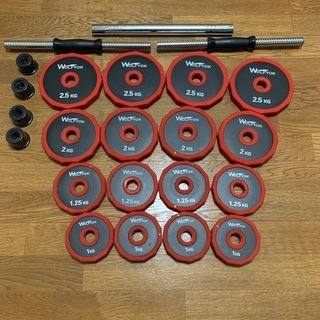 ダンベル(15kg×2)セット”最大30kgのバーベルに変換可能...