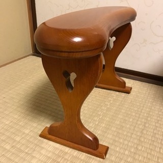 肘掛け、肘置き、脇息、和風 木製 二客セットの画像