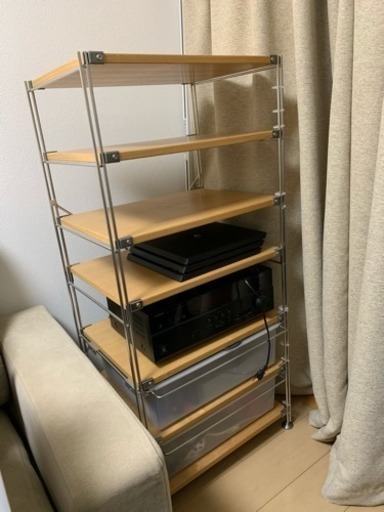 無印良品 AVラック キャビネット ステンレスユニットシェルフ