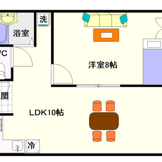 【岩伸難波ハイツ】2号タイプ！1ＬＤＫタイプ！室内ピカピカしてるね☆