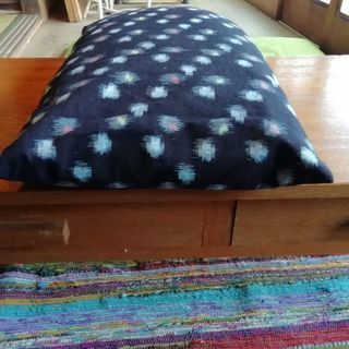 蕎麦殻枕×5個　ソバガラマクラ　カスリ　和テイスト　枕カバー付の画像