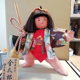 五月人形　金太郎　(新品ガラスケース付)　