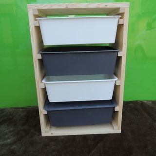 カラーボックスより　丈夫な　収納ボックス　エボニー色の画像