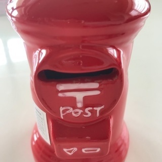 新品、レトロでかわいいポスト貯金箱の画像