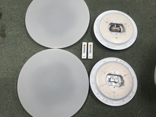 春日市発 LEDシーリングライト 2個セット 12畳 美品