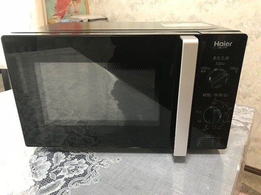取引中2017年製高年式ハイアール電子レンジ美品。ブラック。