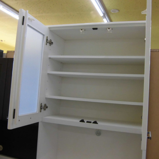 札幌 高さ210cm レンジボード 食器棚 白/ホワイト エナメル塗装 収納家具｜人気急上昇・シンプルデザインにぴったり アフターサポート 配送安心 ☆ ペイペイ決済対応店 ☆札幌市内10店舗展開のリサイクルショップアウトレットモノハウス本郷通