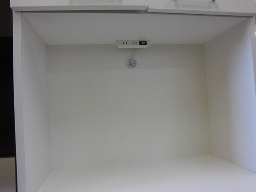 札幌 高さ210cm レンジボード 食器棚 白/ホワイト エナメル塗装 収納家具