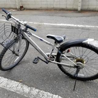 子供自転車 26インチ シルバー
