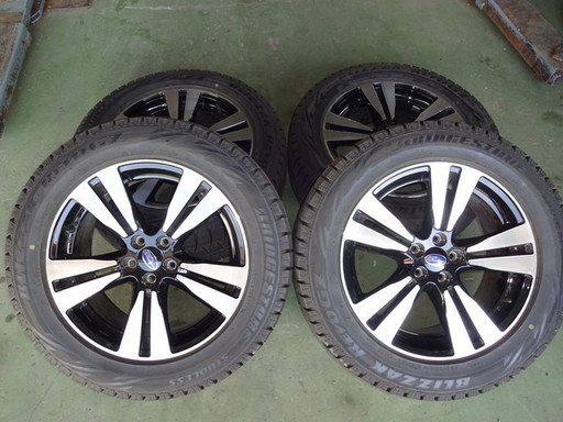 225/55R17 BS REVO GZ スバル　インプレッサＸＶ純正アルミ付き