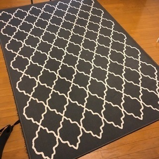 IKEA 絨毯 ラグ 170 x 240 網目模様 グレー