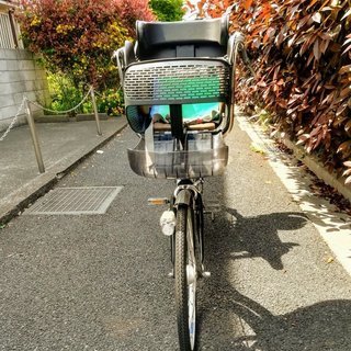 【中古・整備済み】前子供乗せ付き自転車(内装3段変速)  追加でリヤチャイルドシートも装着可能！