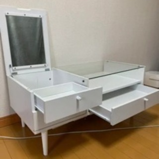 ドレッサー ローテーブル ホワイトの画像