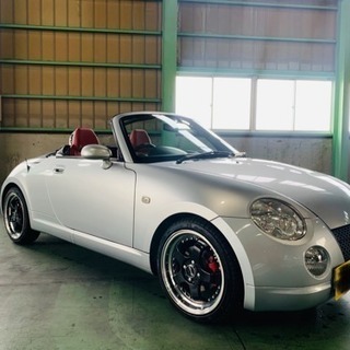 低走行！80馬力！ダイハツ　コペン　赤革シート　アクティブトップ...