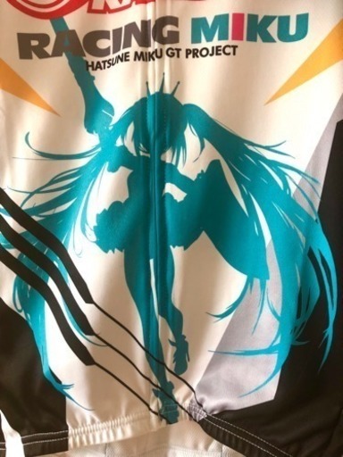 注目度抜群！！ 初音ミク 自転車用ジャージ メンズMサイズ