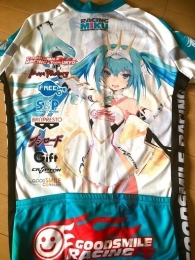 注目度抜群！！ 初音ミク 自転車用ジャージ メンズMサイズ