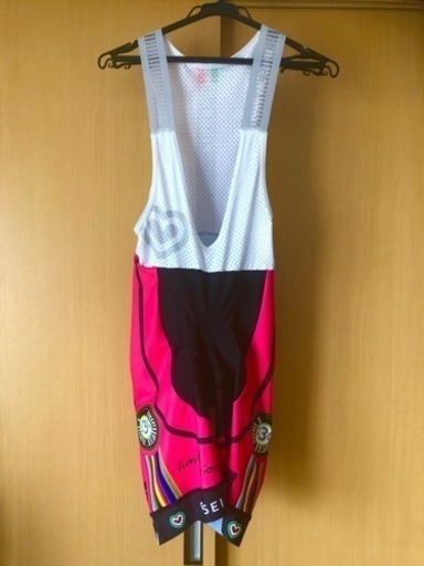 注目度抜群！！ PISSEI製 自転車用ジャージ&ビブショーツ 上下セット メンズMサイズ レーシングフィット